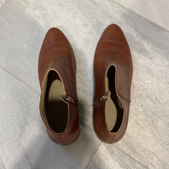 NISOLO Women's Lana Leather Waterproof Ankle Boots Brandy Brown Zip Size 9.5 EUC - Picture 7 of 12